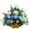 Traditional Blue and White Sympathy Basket