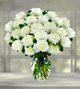 Two Dozen White Rose Bouquet